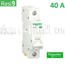 Автоматический выключатель 1Р 40А, C, 6кА, Schneider Electric RESI9 (R9F12140)